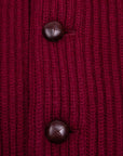 Claret Red Colonial 8ply Cashmere Shawl Cardigan Robert Old