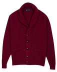 Claret Red Colonial 8ply Cashmere Shawl Cardigan Robert Old