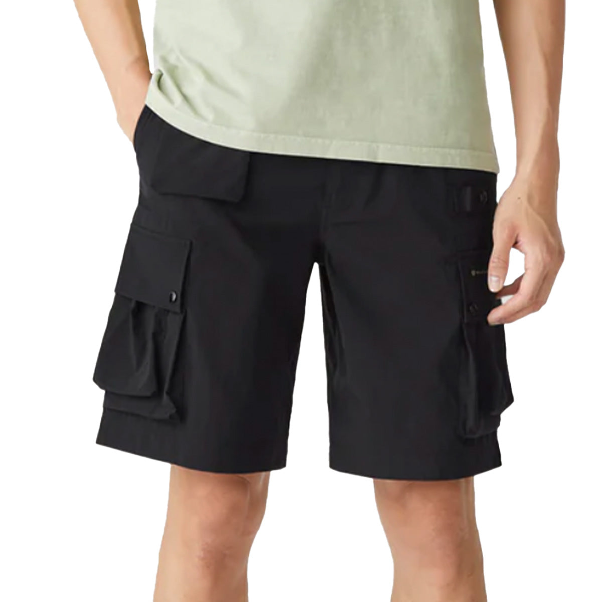 Black Castmaster Technical Cargo Shorts SHORTS Belstaff   