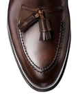 Cavendish Dark Brown Burnished Calf Tassel Loafer  Crockett & Jones   