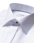 White Dobby Contemporary Fit Evening Shirt  Eton   