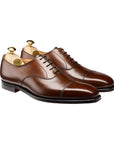 Hallam Brown Dark Calf Oxford Shoes - E Fitting  Crockett & Jones   