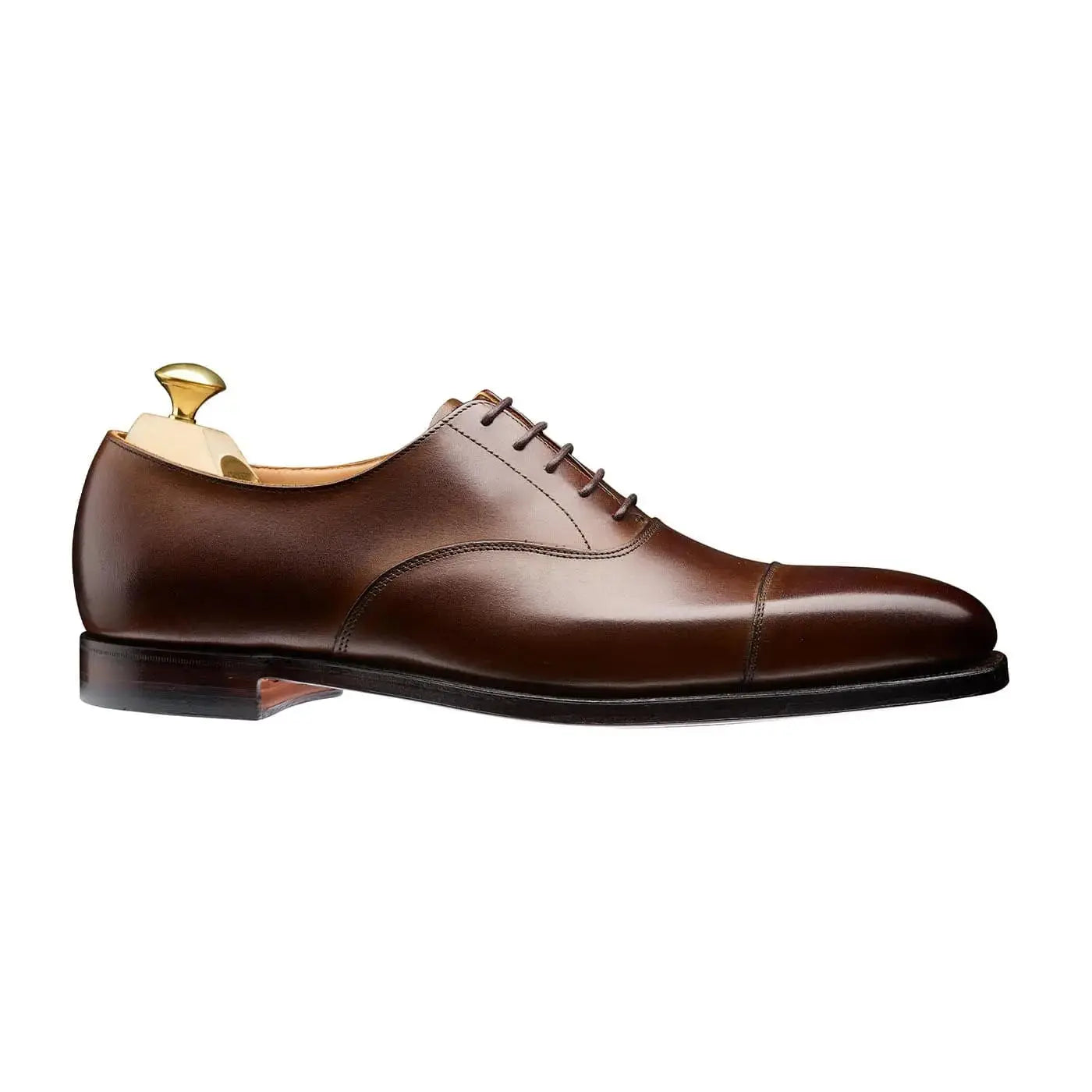 Hallam Brown Dark Calf Oxford Shoes - E Fitting  Crockett & Jones   