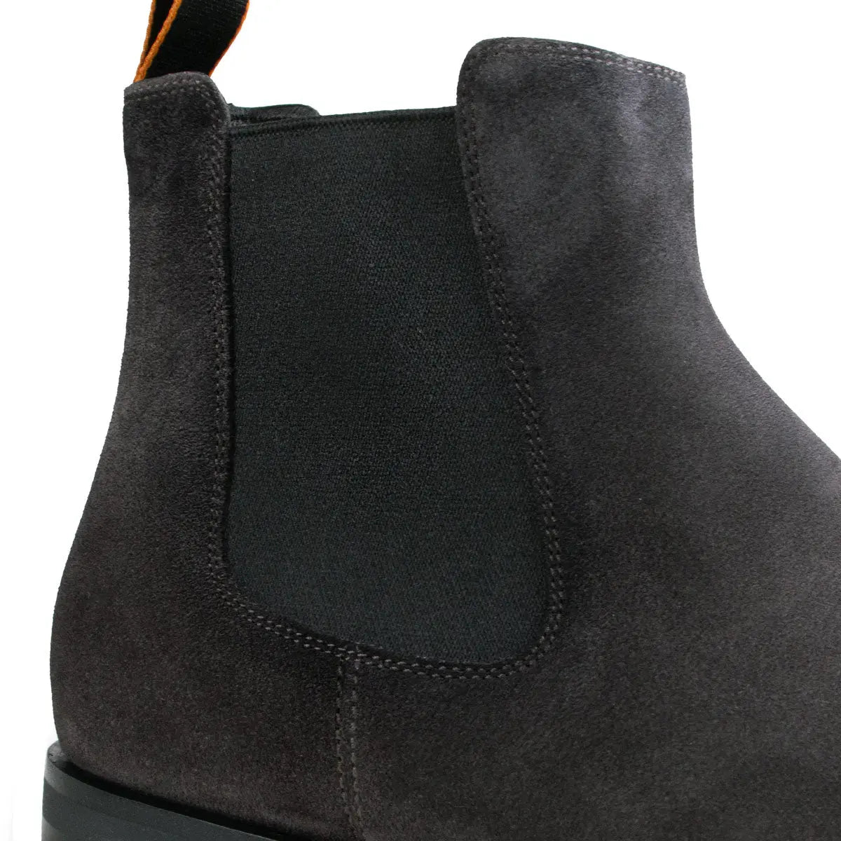 Grey Suede Leather Chelsea Boots SHOES Santoni   