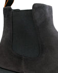 Grey Suede Leather Chelsea Boots SHOES Santoni   