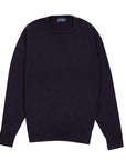 Dark Navy Tiree 4ply Crew Neck Cashmere Sweater Robert Old