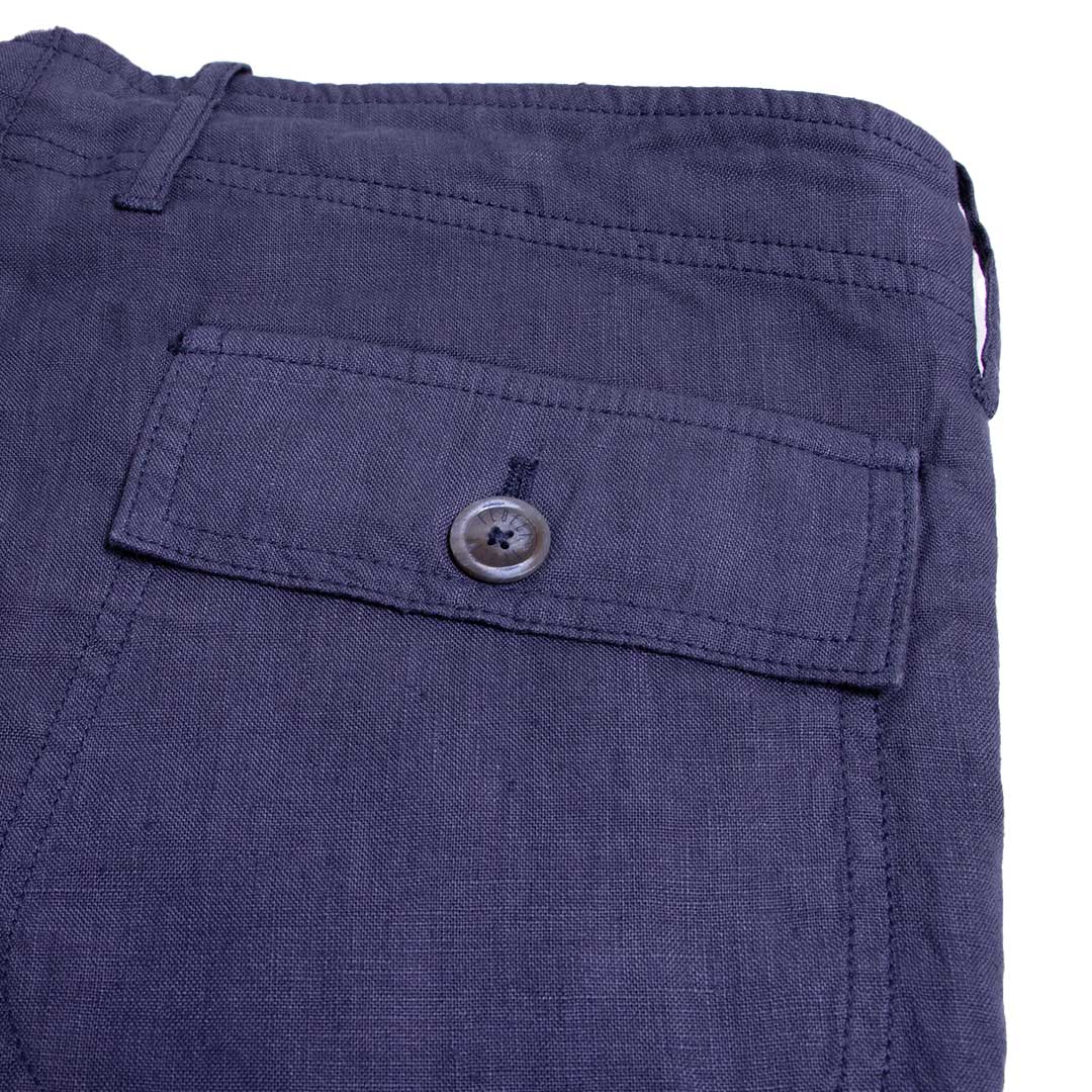 Navy Linen Chino Shorts SHORTS FEDELI   