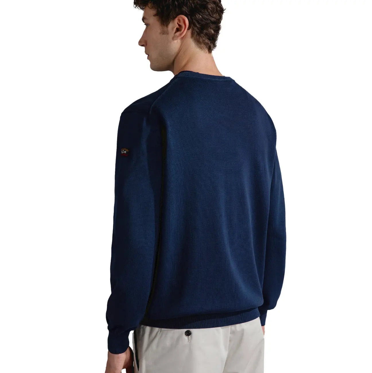 Pima Cotton Navy Knit Sweater KNITWEAR Paul & Shark   