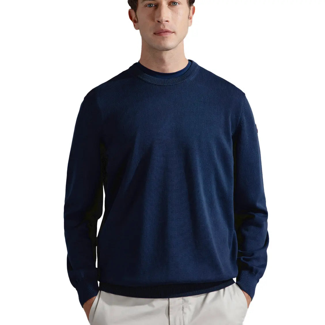 Pima Cotton Navy Knit Sweater KNITWEAR Paul & Shark   