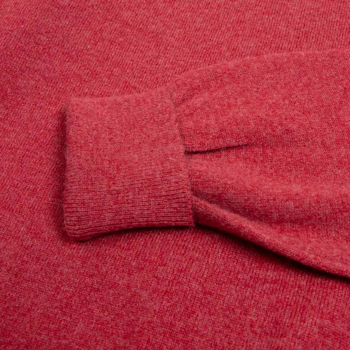 Poppy Melange Chatsworth 2ply V-Neck Cashmere Sweater Robert Old