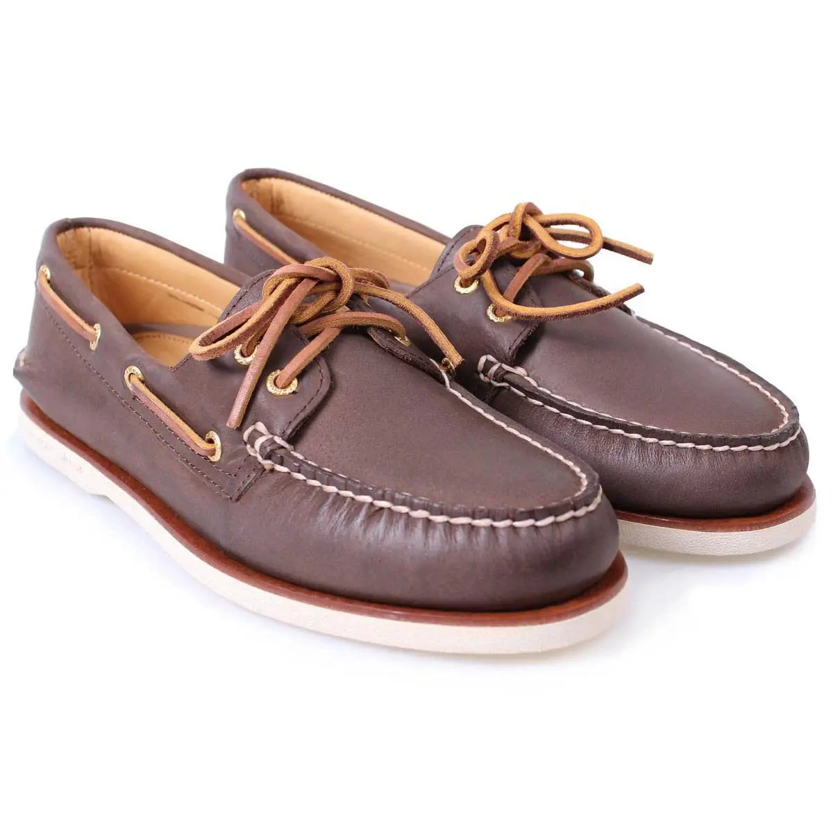 Brown Leather Gold Cup Boat Shoe Sperry