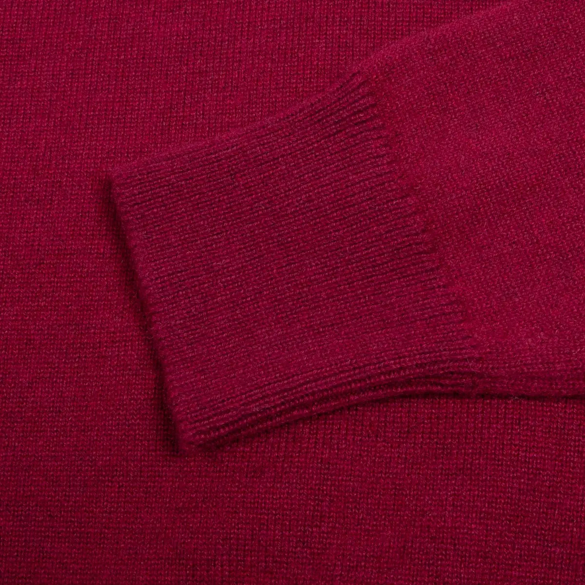 Claret Red Tiree 4ply Crew Neck Cashmere Sweater Robert Old