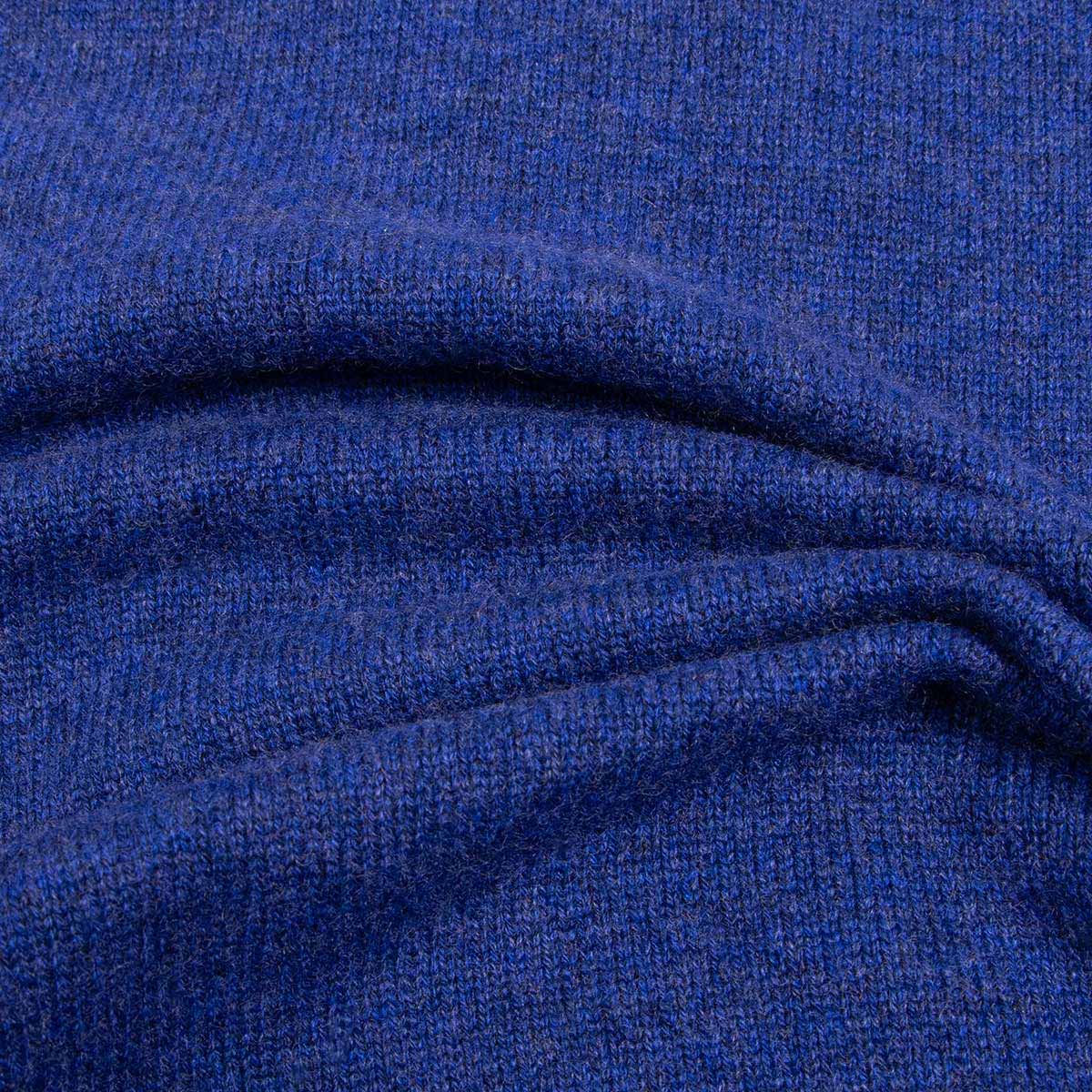 Electric Indigo Tiree 4ply Crew Neck Cashmere Sweater Robert Old