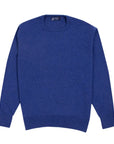 Electric Indigo Tiree 4ply Crew Neck Cashmere Sweater Robert Old