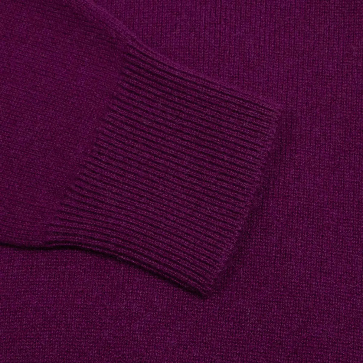 Beetroot Tobermorey 4ply V-Neck Cashmere Sweater Robert Old