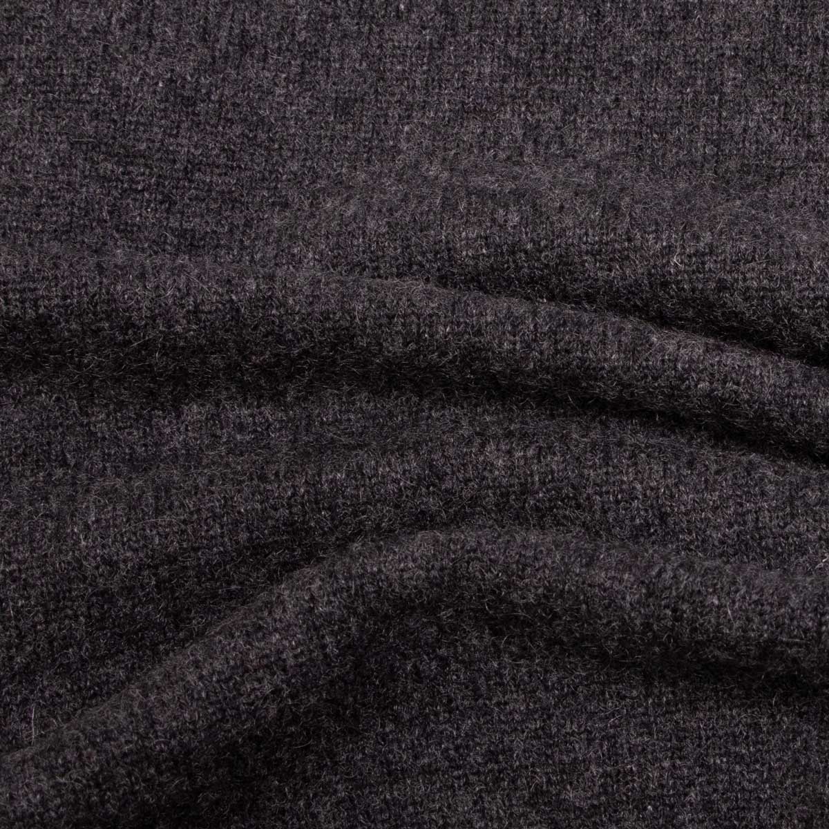 Charcoal Tobermorey 4ply V-Neck Cashmere Sweater Robert Old