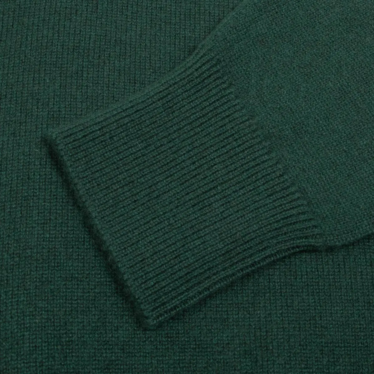 Holly Green Tobermorey 4ply V-Neck Cashmere Sweater Robert Old