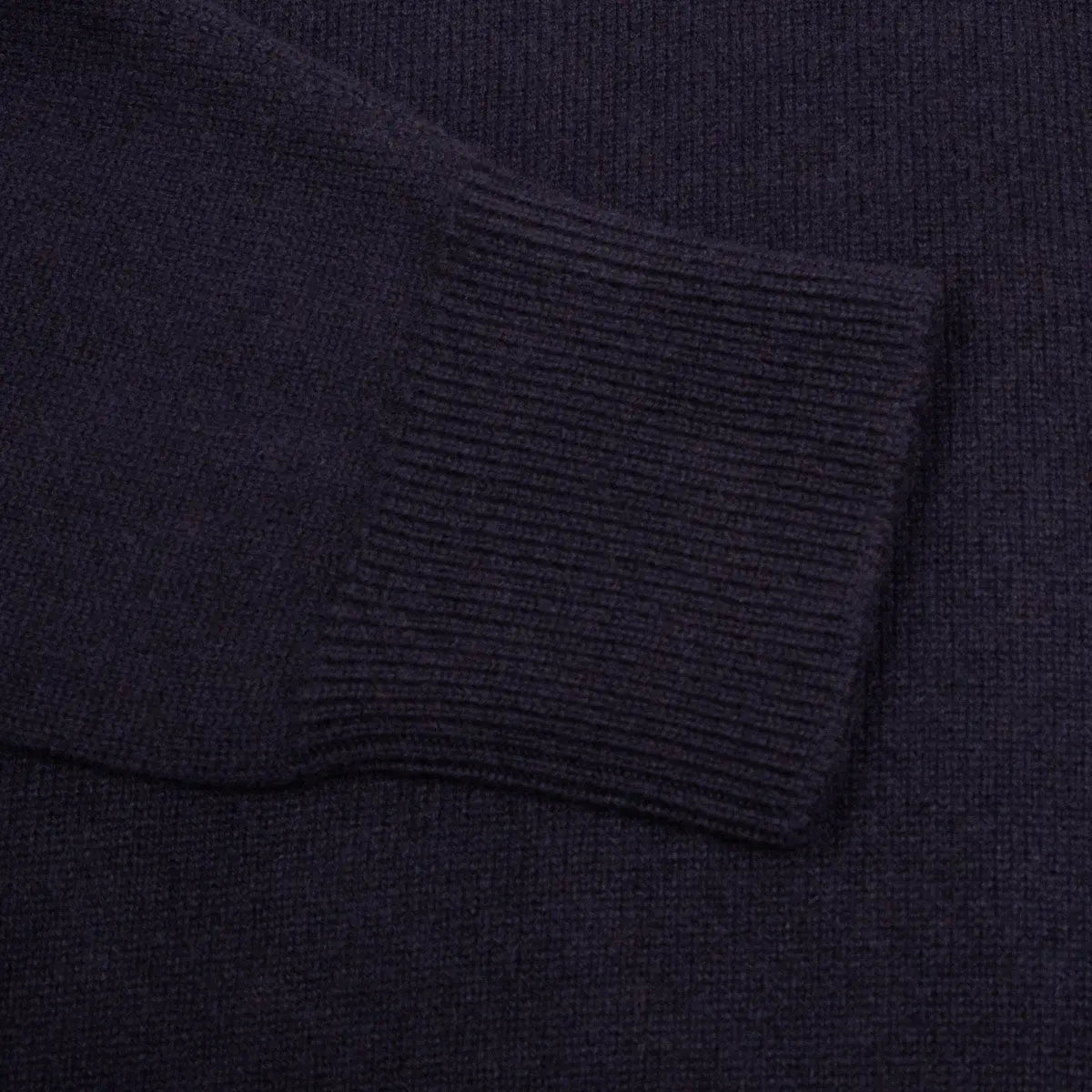 Dark Navy Tobermorey 4ply V-Neck Cashmere Sweater Robert Old