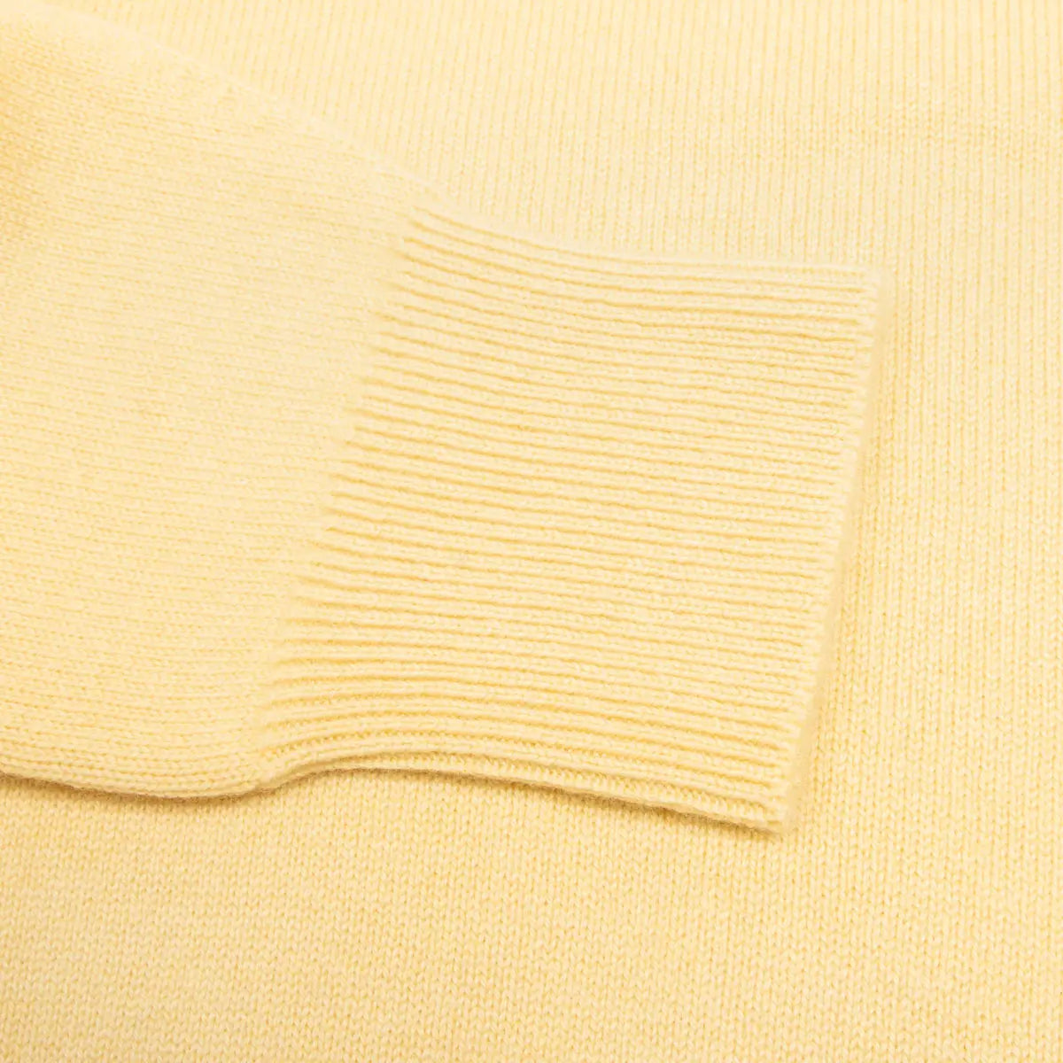 Lemon Frost Tobermorey 4ply V-Neck Cashmere Sweater Robert Old