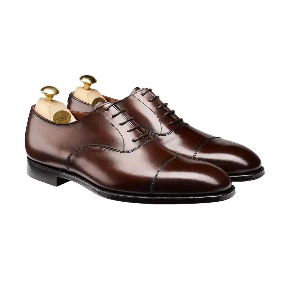 Audley Dark Brown Hand Grade Oxford Shoes  Crockett & Jones   