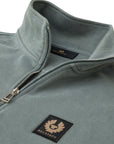 Mineral Green Quarter Zip Sweater  Belstaff   