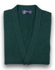 Bottle Green Mallaig 4ply Cashmere Cardigan  Robert Old Bottle UK 46" 