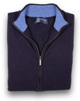 The Barra 4ply Full Zip Cashmere Cardigan - Dark Navy - Lapis/Suez  Robert Old Dark Navy - Lapis Blue UK 36" 