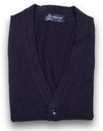 Dark Navy Beaulieu Cashmere Sleeveless Cardigan  Robert Old Dark Navy UK 36" 