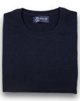 Dark Navy Highclere Cashmere Crew Neck Sweater  Robert Old Dark Navy UK 36" 