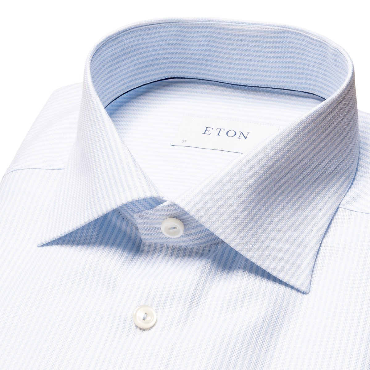 Light Blue Striped Oxford Cotton-Tencel™ Shirt  Eton   