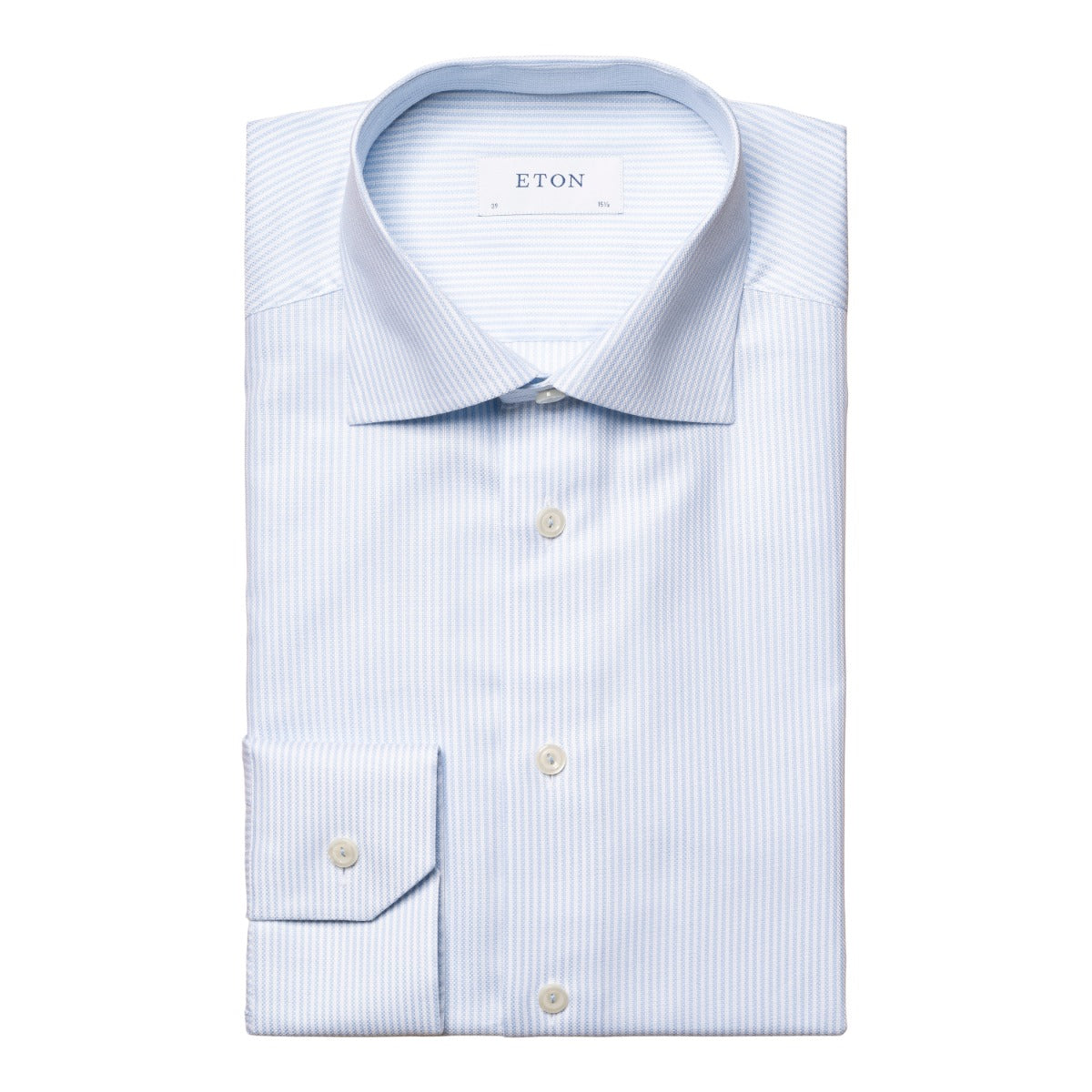 Light Blue Striped Oxford Cotton-Tencel™ Shirt  Eton   