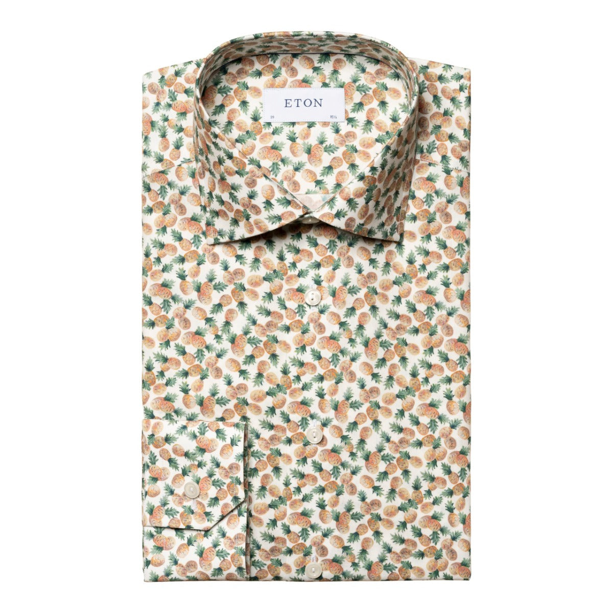 Pineapple Print Cotton-TENCEL™ Slim Fit Shirt  Eton   