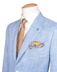 Light Blue "Natural Soft" Wool and Silk Jacket  Belvest   