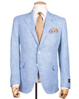 Light Blue "Natural Soft" Wool and Silk Jacket  Belvest   