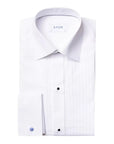 White Plissé Black Tie Classic Fit Shirt Evening Eton   