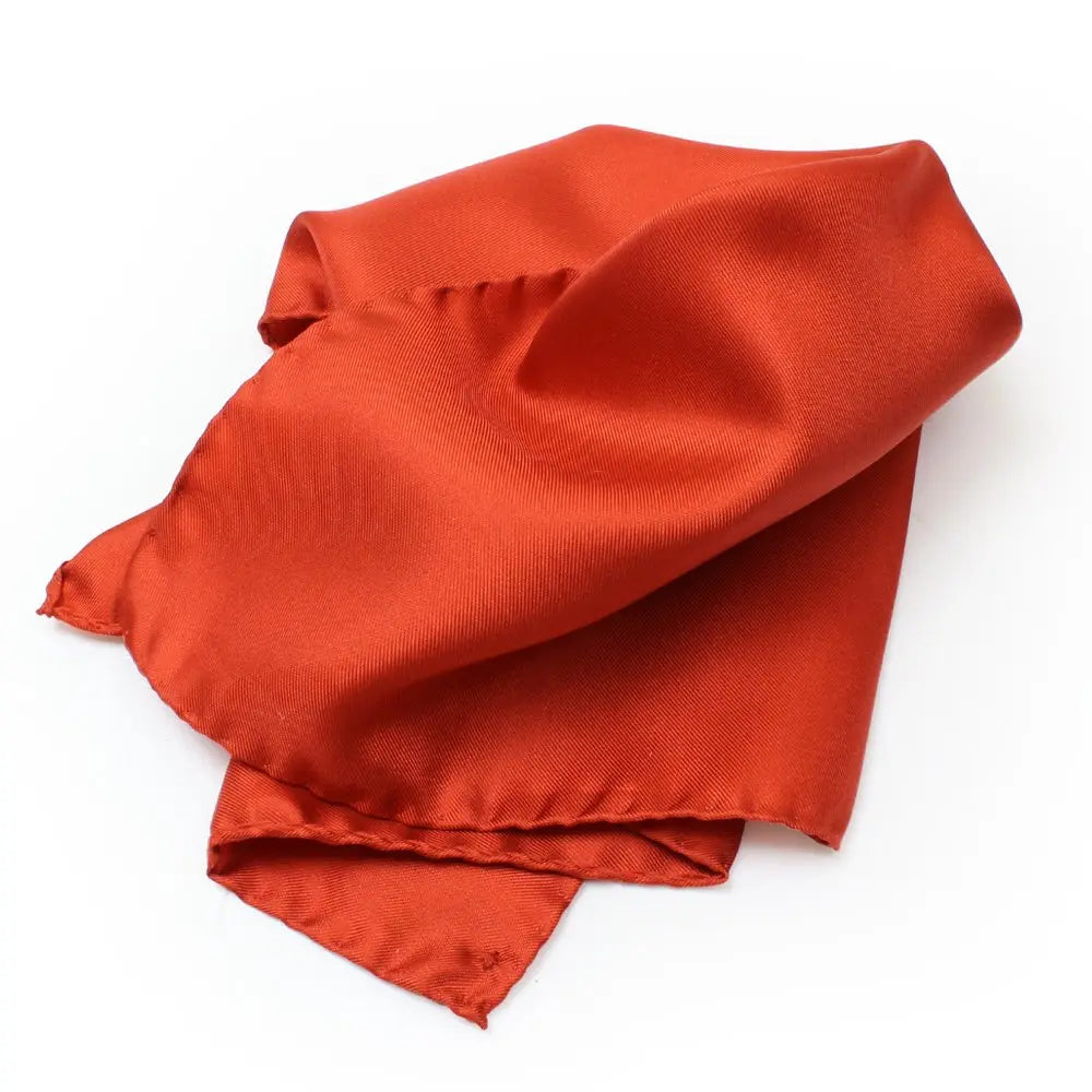 Orange Silk Pocket Square  Robert Old   