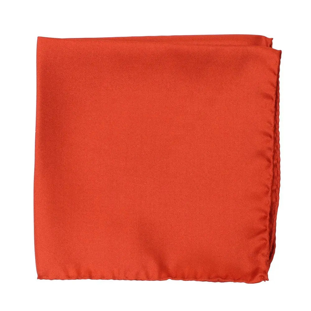 Orange Silk Pocket Square  Robert Old   