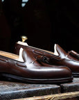 Cavendish Dark Brown Burnished Calf Tassel Loafer  Crockett & Jones   