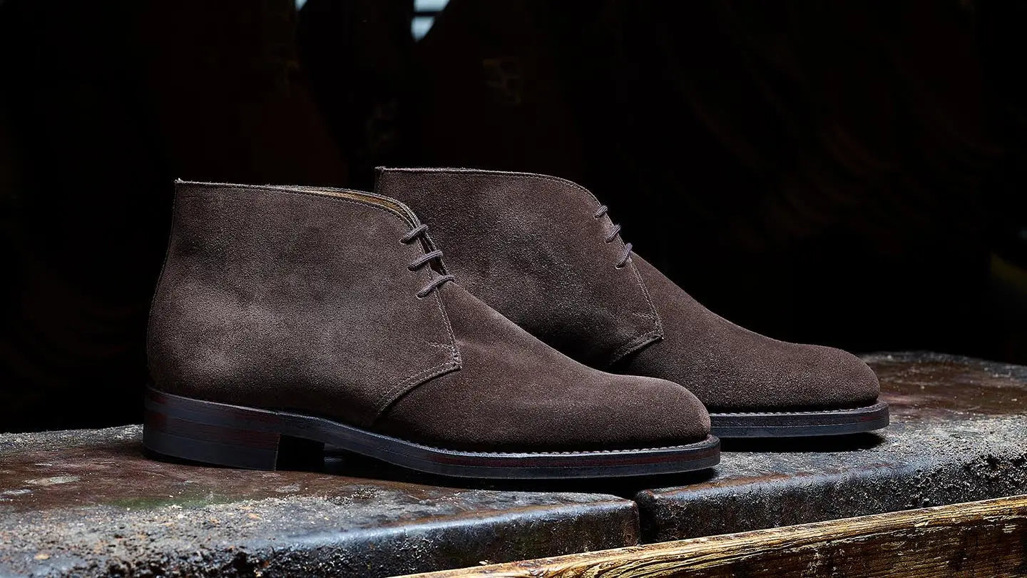 Dark Brown Chiltern Suede Chukka Boots Boots Crockett &amp; Jones   