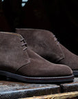 Dark Brown Chiltern Suede Chukka Boots Boots Crockett & Jones   