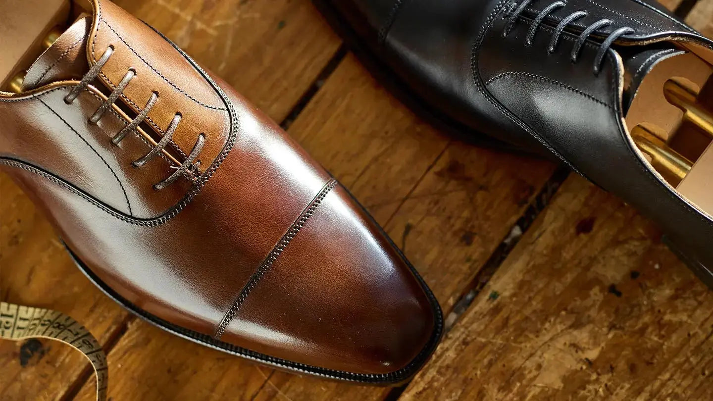 Hallam Brown Dark Calf Oxford Shoes - E Fitting  Crockett &amp; Jones   