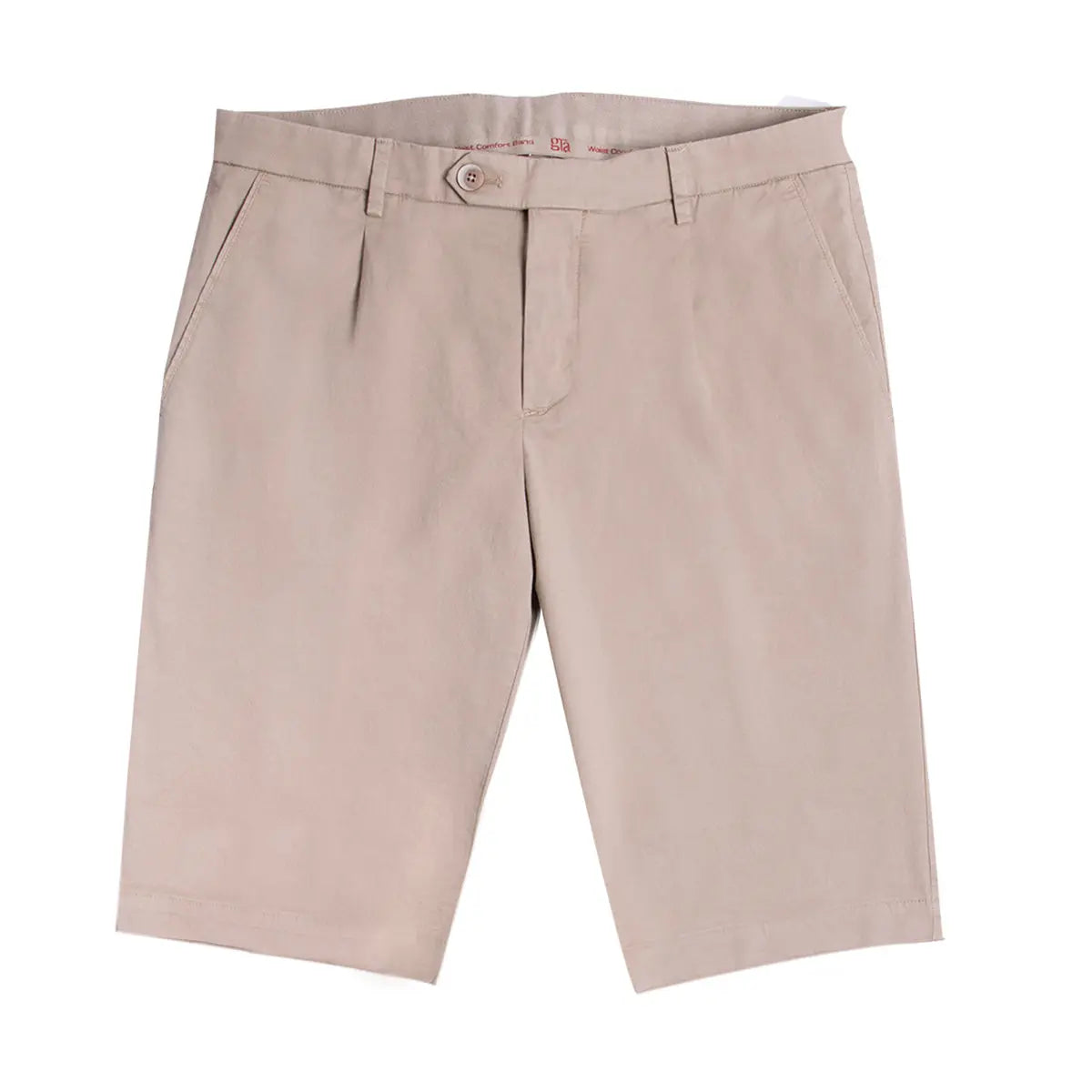 Beige Cotton Stretch Chino Shorts SHORTS Robert Old   