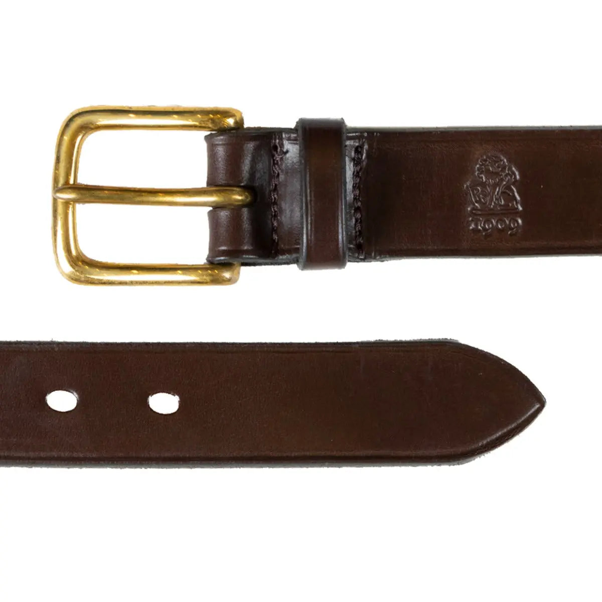 Dark Brown ‘Stour’ Bridle Hide Leather Belt  Robert Old   