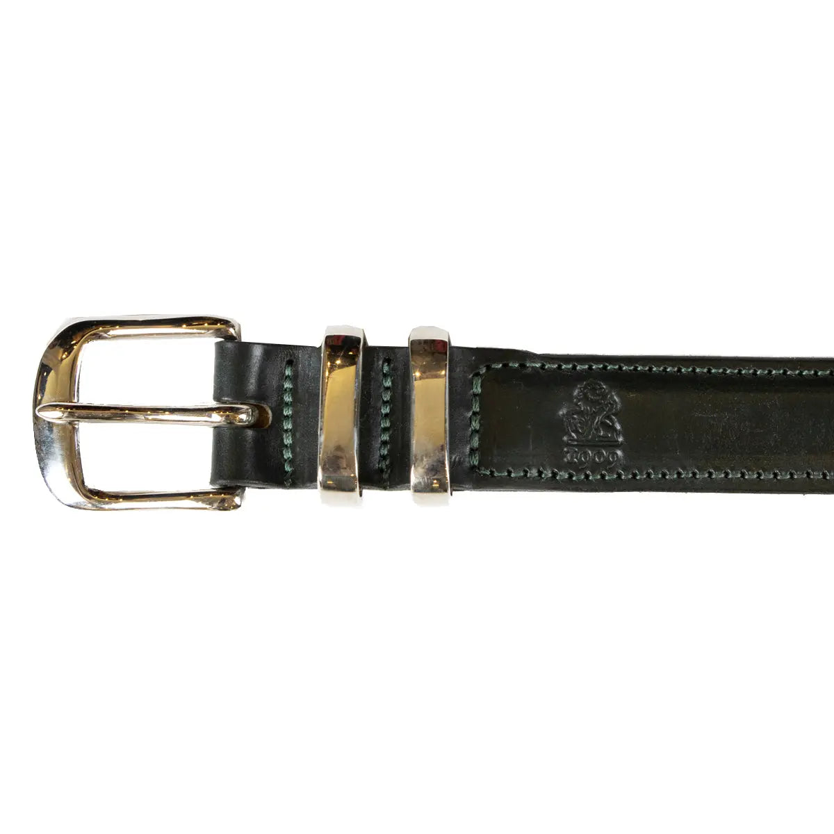 Green &#39;Tamar&#39; Bridle Hide Leather Belt  Robert Old   