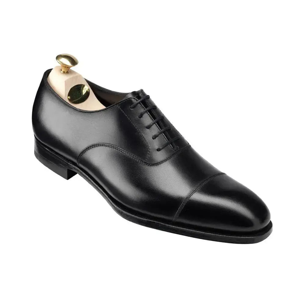 Audley Black Hand Grade Oxford Shoes  Crockett &amp; Jones   