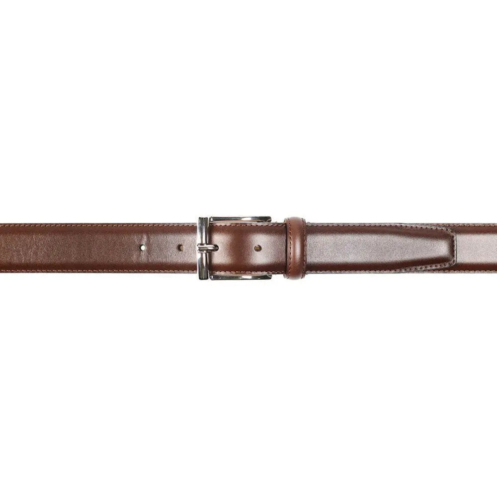 Dark Brown Calf Belt with Silver Buckle  Crockett &amp; Jones   