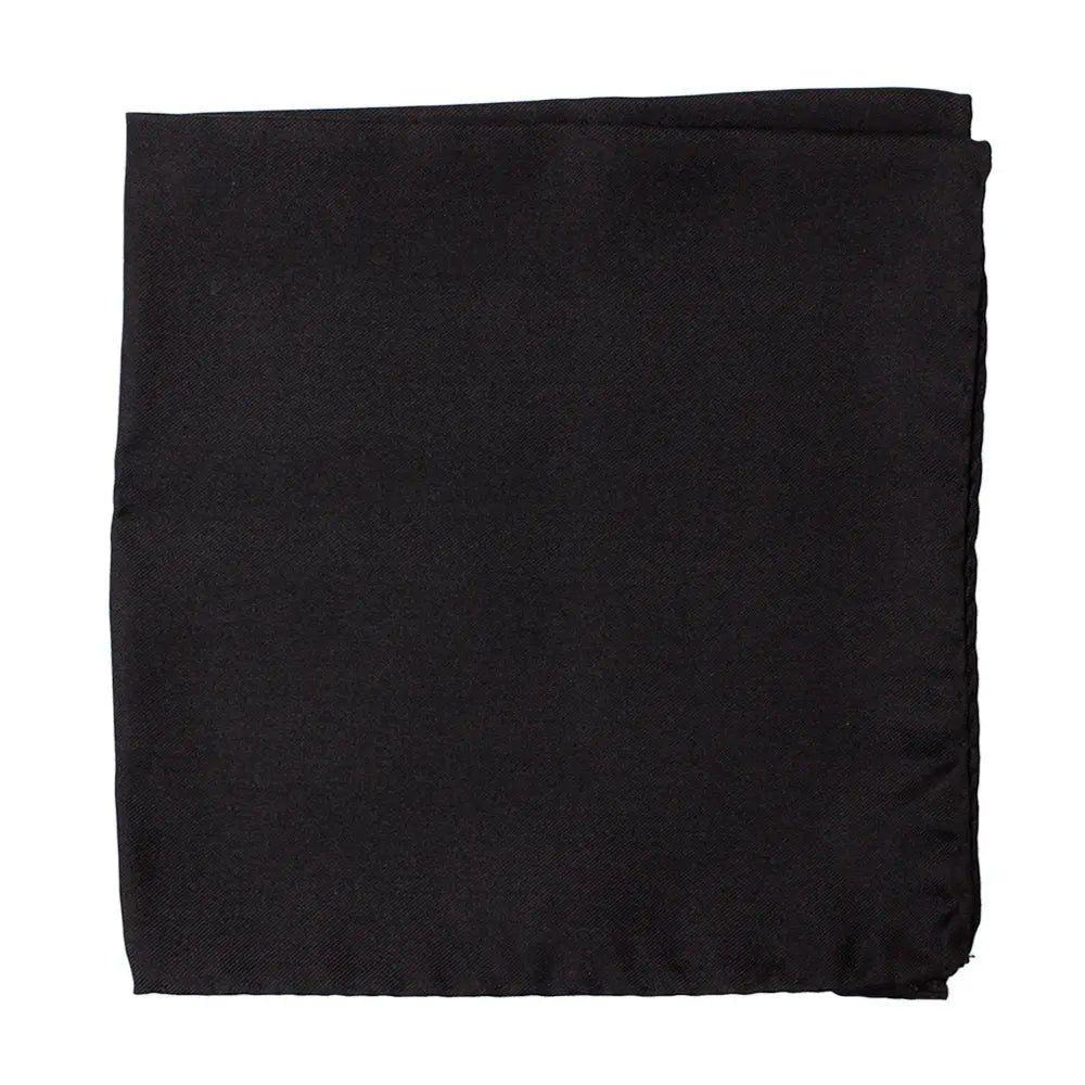 Black Silk Pocket Square  Robert Old   