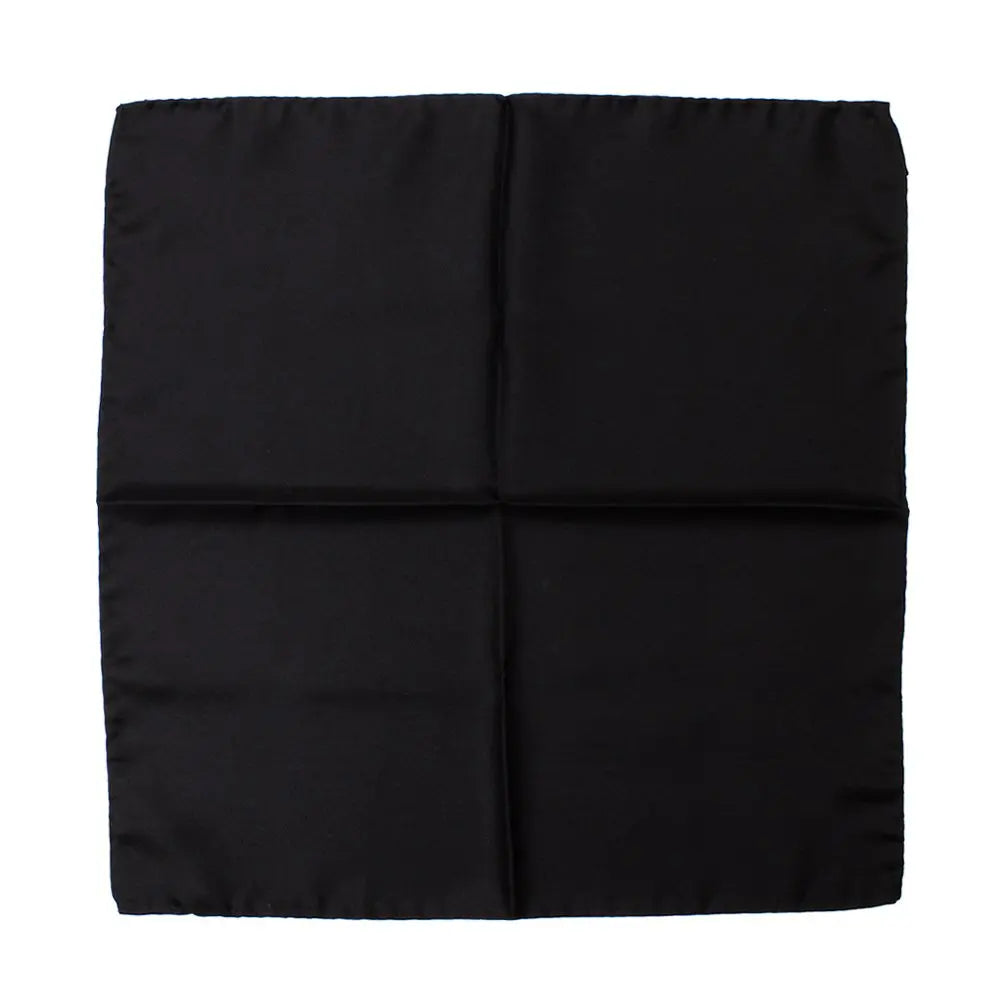 Black Silk Pocket Square  Robert Old   