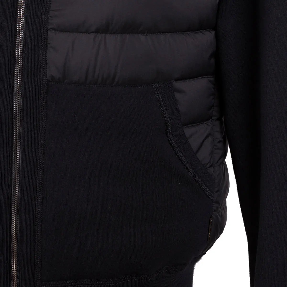 Black &#39;Chirico&#39; Quilted Goose Down Hooded Jacket  Moorer   