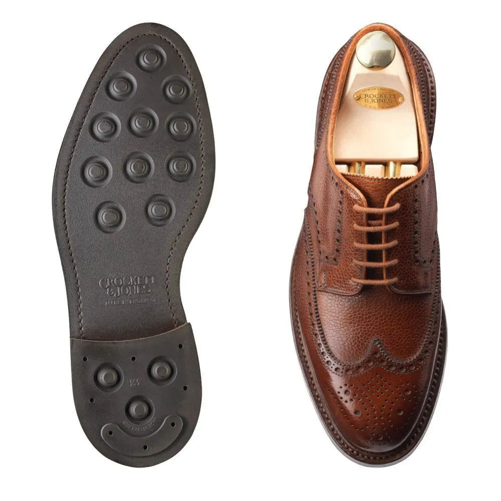 Pembroke Tan Scotch Grain Shoes - G Fitting  Crockett &amp; Jones   